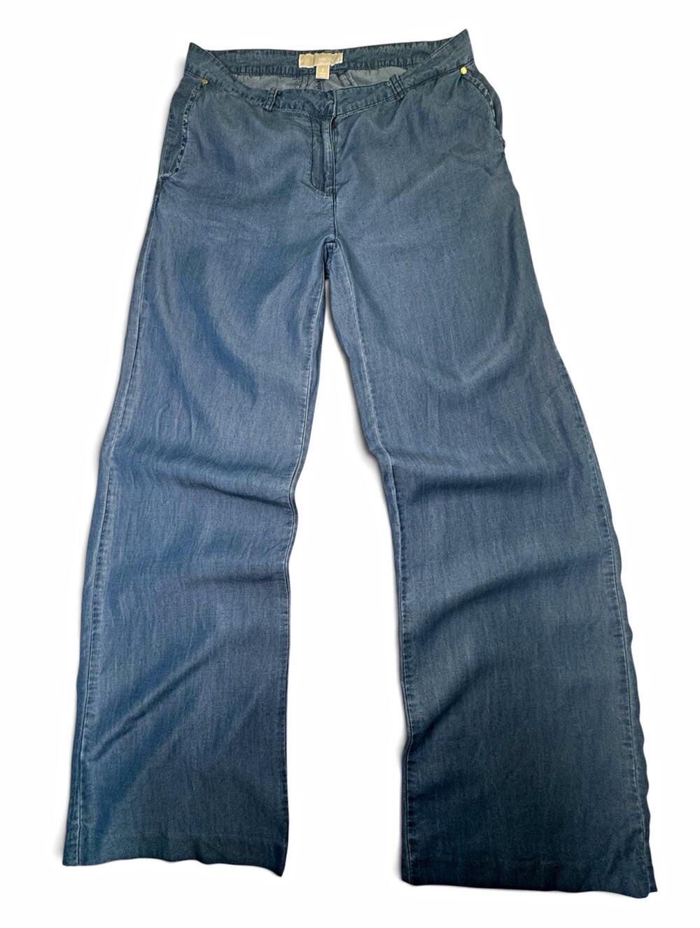 Michael Michael Kors Wide-Leg Jeans Womens 6 Blue Medium Wash Lyocell Denim